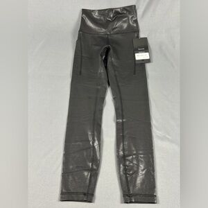 Lululemon Womens Pants Leggings Wunder Train 2 Black Nylon Spandex